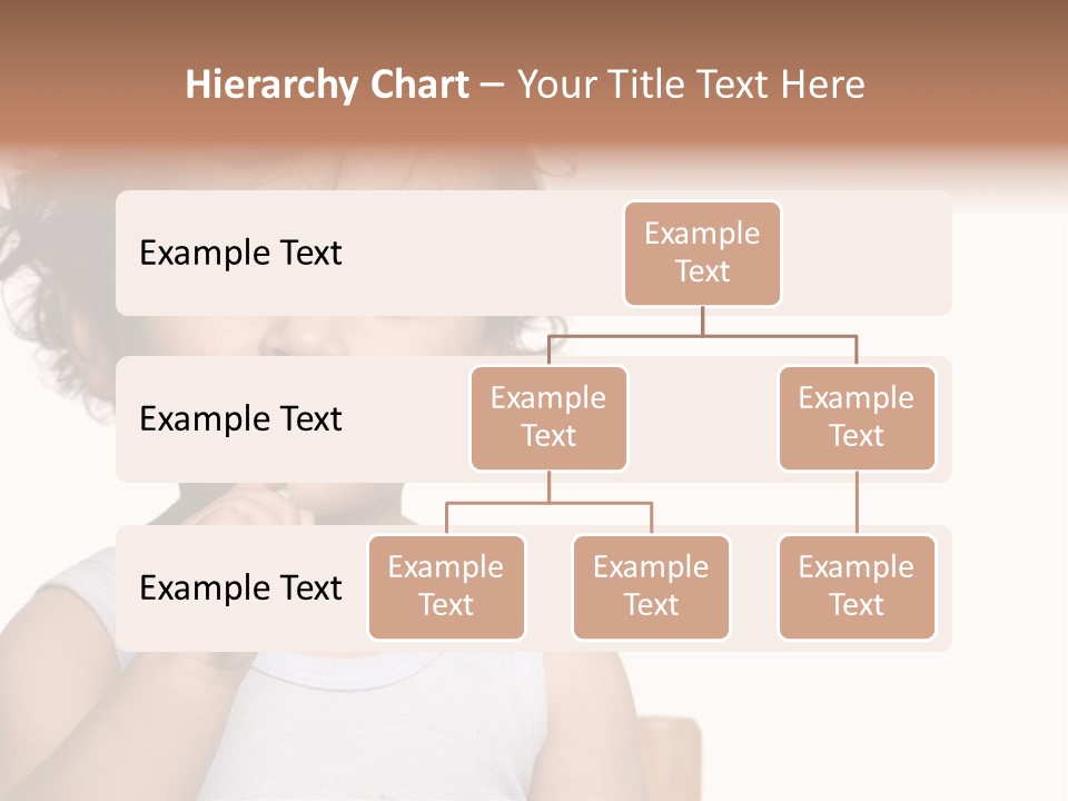 The Kid To Study To Clean A Teeth. PowerPoint Template