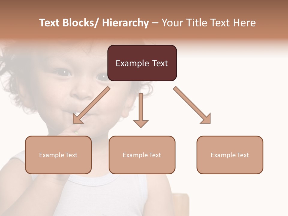 The Kid To Study To Clean A Teeth. PowerPoint Template
