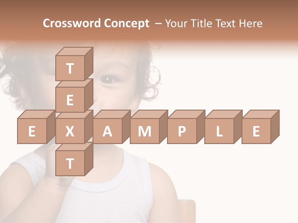 The Kid To Study To Clean A Teeth. PowerPoint Template