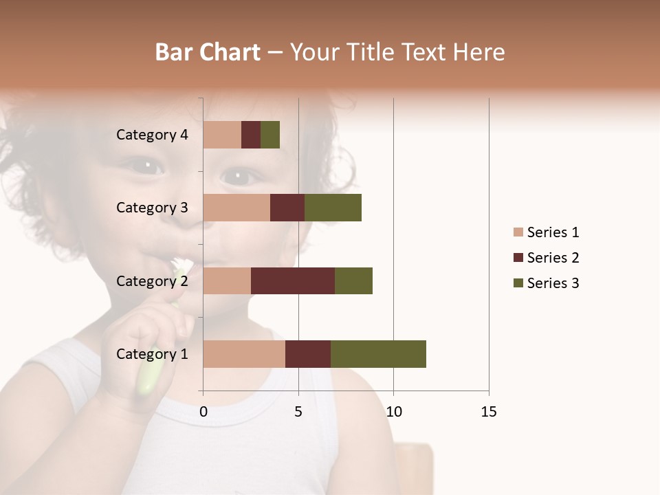 The Kid To Study To Clean A Teeth. PowerPoint Template