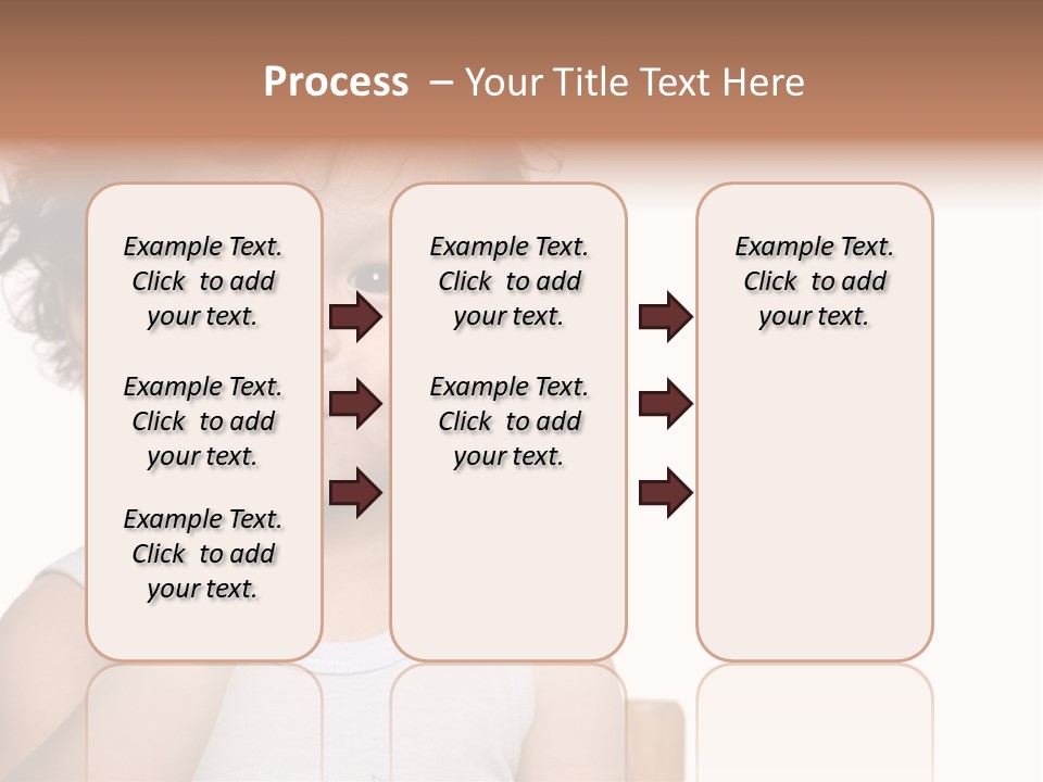 The Kid To Study To Clean A Teeth. PowerPoint Template