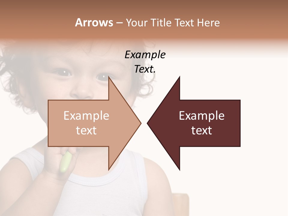 The Kid To Study To Clean A Teeth. PowerPoint Template