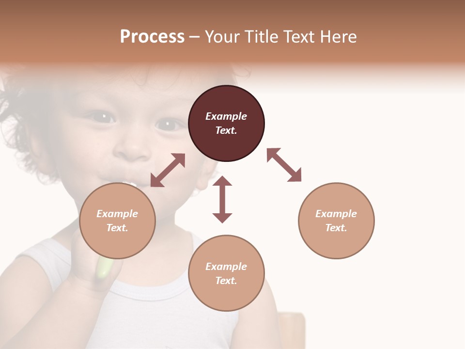 The Kid To Study To Clean A Teeth. PowerPoint Template