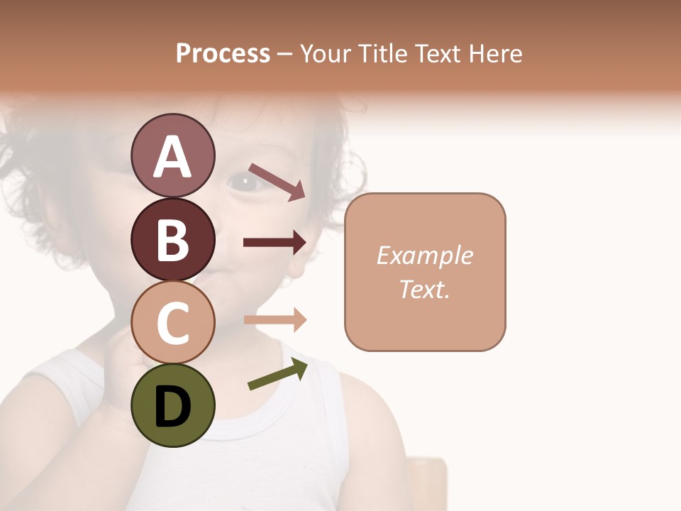 The Kid To Study To Clean A Teeth. PowerPoint Template