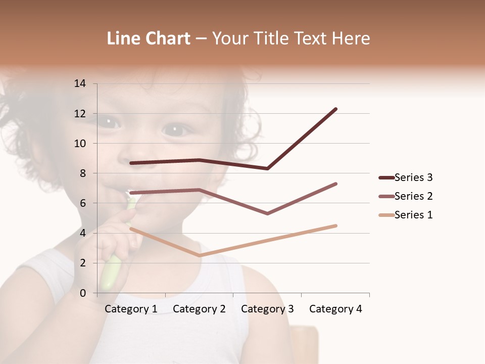 The Kid To Study To Clean A Teeth. PowerPoint Template