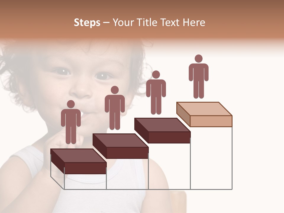 The Kid To Study To Clean A Teeth. PowerPoint Template