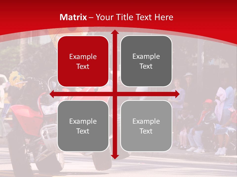 A Person Riding A Motorcycle With A Mascot On The Back Of It PowerPoint Template