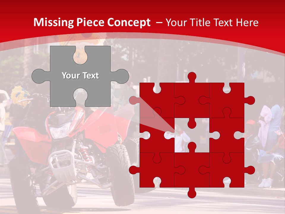 A Person Riding A Motorcycle With A Mascot On The Back Of It PowerPoint Template