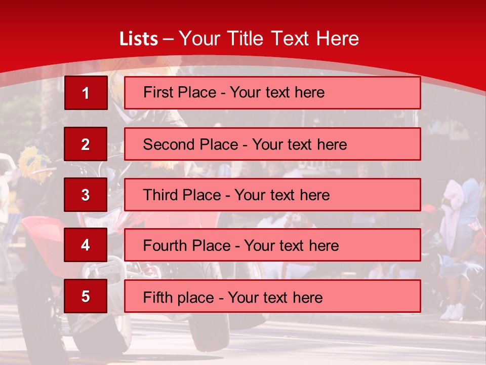 A Person Riding A Motorcycle With A Mascot On The Back Of It PowerPoint Template