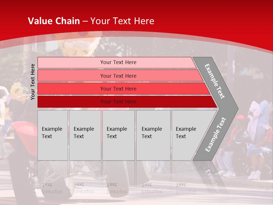 A Person Riding A Motorcycle With A Mascot On The Back Of It PowerPoint Template