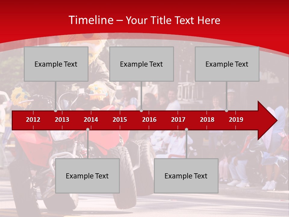 A Person Riding A Motorcycle With A Mascot On The Back Of It PowerPoint Template
