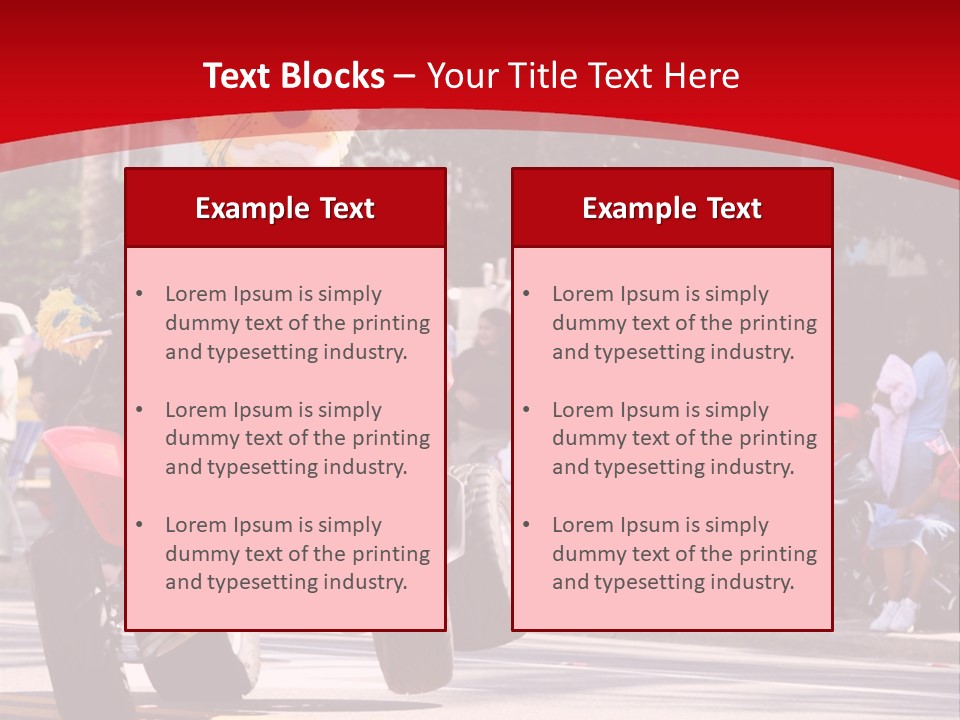 A Person Riding A Motorcycle With A Mascot On The Back Of It PowerPoint Template