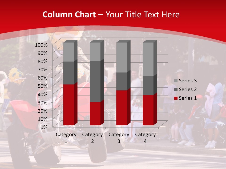 A Person Riding A Motorcycle With A Mascot On The Back Of It PowerPoint Template