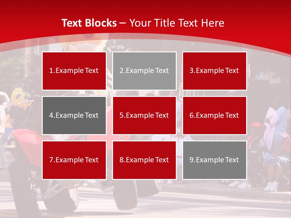 A Person Riding A Motorcycle With A Mascot On The Back Of It PowerPoint Template