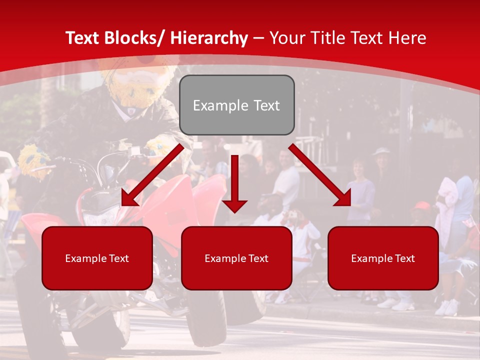 A Person Riding A Motorcycle With A Mascot On The Back Of It PowerPoint Template
