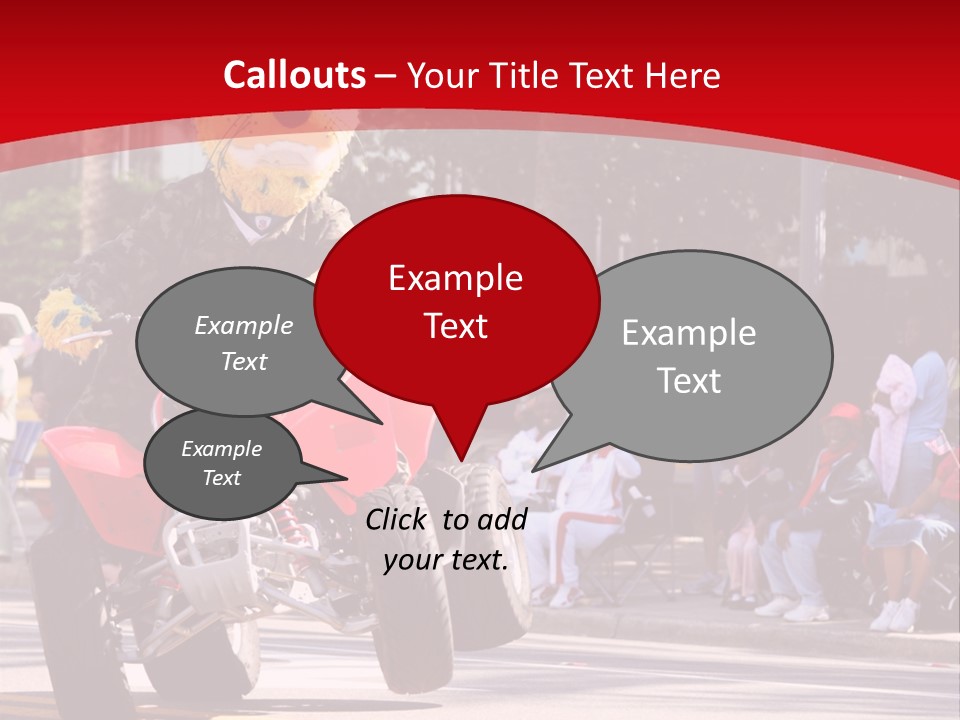 A Person Riding A Motorcycle With A Mascot On The Back Of It PowerPoint Template