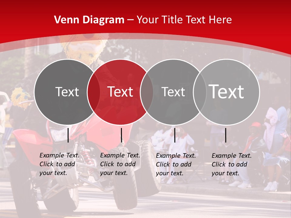 A Person Riding A Motorcycle With A Mascot On The Back Of It PowerPoint Template