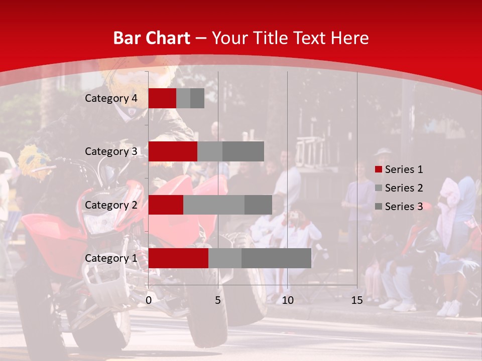 A Person Riding A Motorcycle With A Mascot On The Back Of It PowerPoint Template