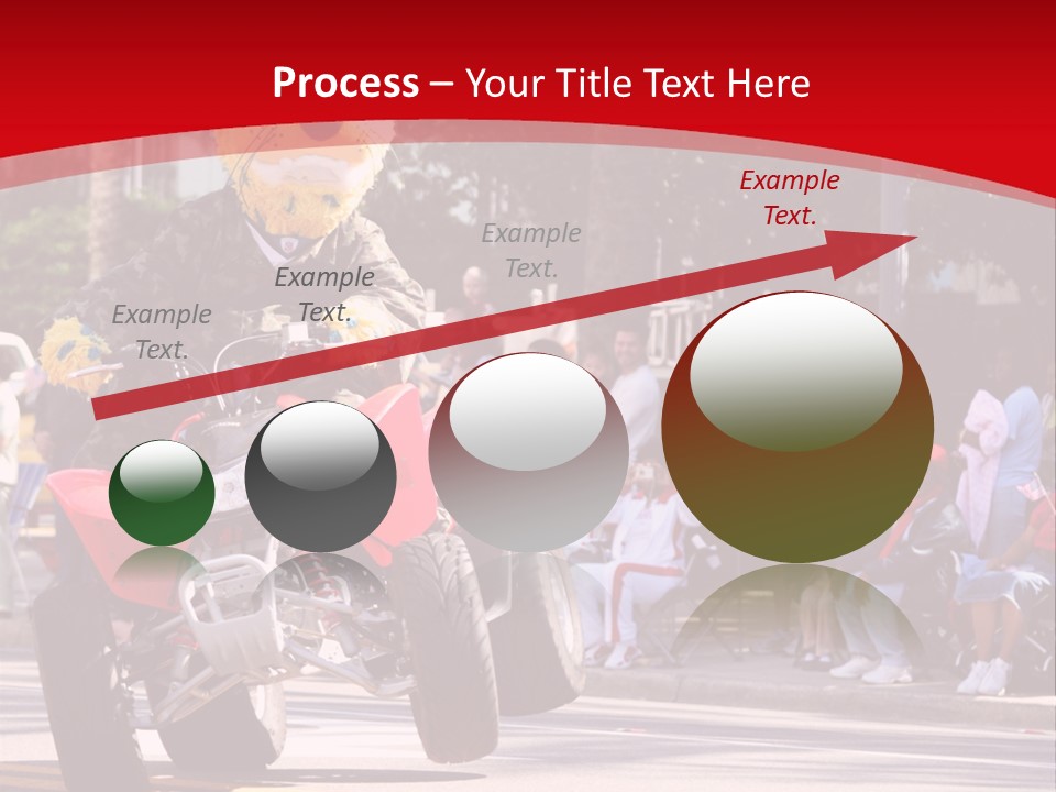 A Person Riding A Motorcycle With A Mascot On The Back Of It PowerPoint Template