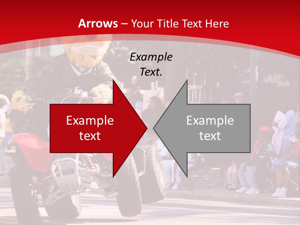 A Person Riding A Motorcycle With A Mascot On The Back Of It PowerPoint Template