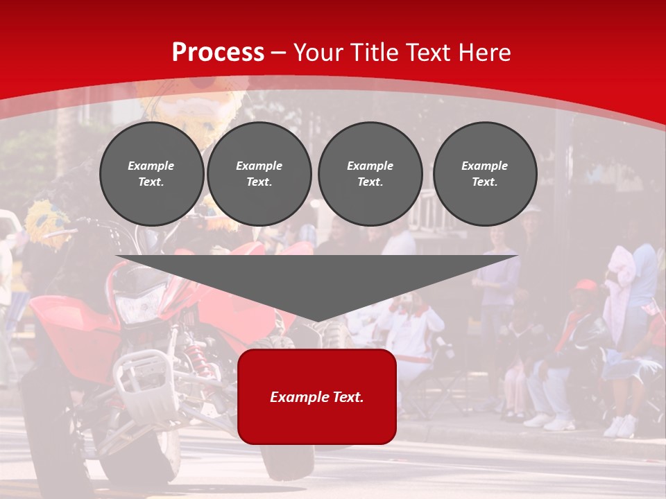 A Person Riding A Motorcycle With A Mascot On The Back Of It PowerPoint Template