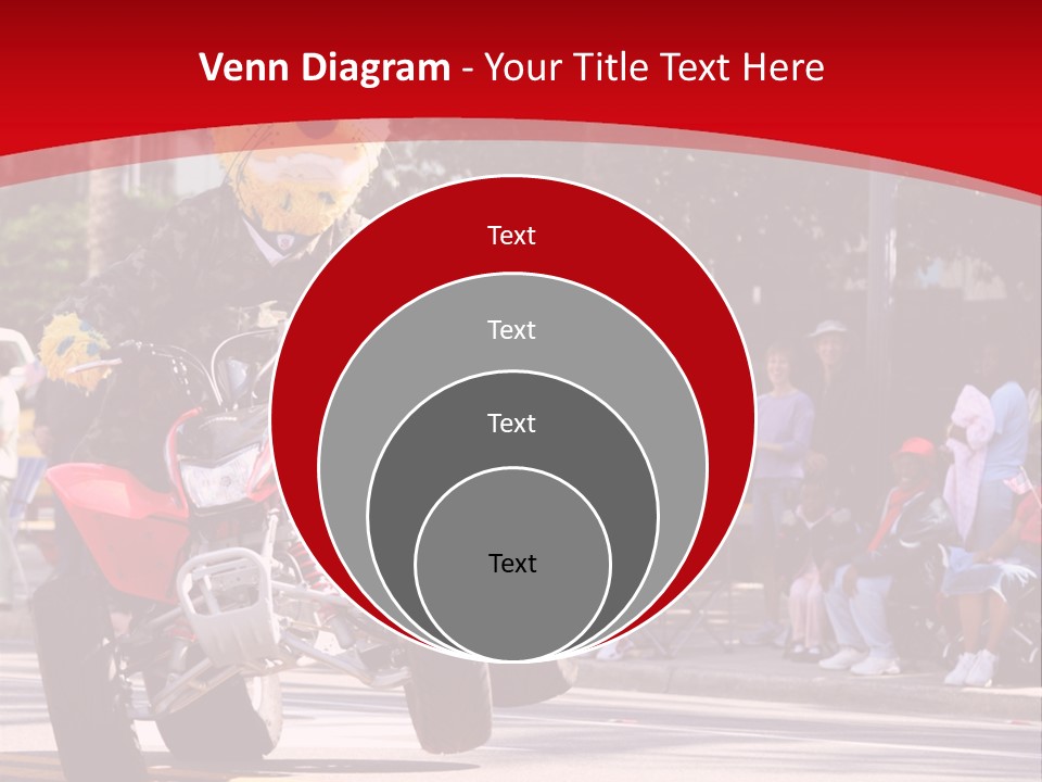 A Person Riding A Motorcycle With A Mascot On The Back Of It PowerPoint Template