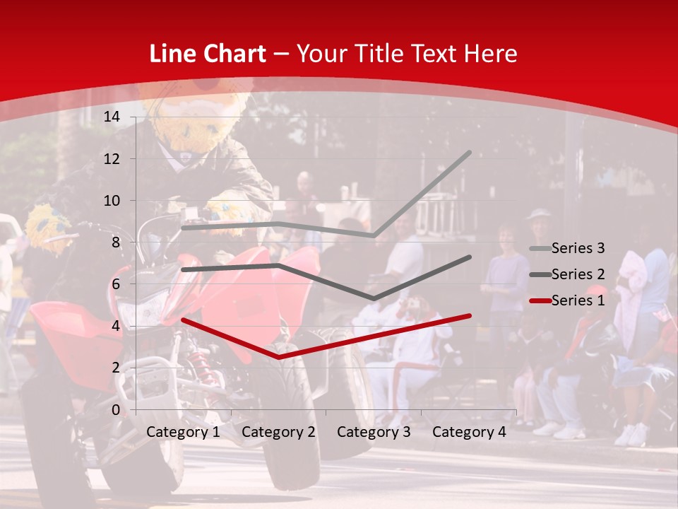 A Person Riding A Motorcycle With A Mascot On The Back Of It PowerPoint Template
