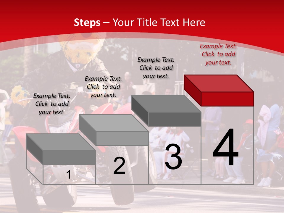 A Person Riding A Motorcycle With A Mascot On The Back Of It PowerPoint Template