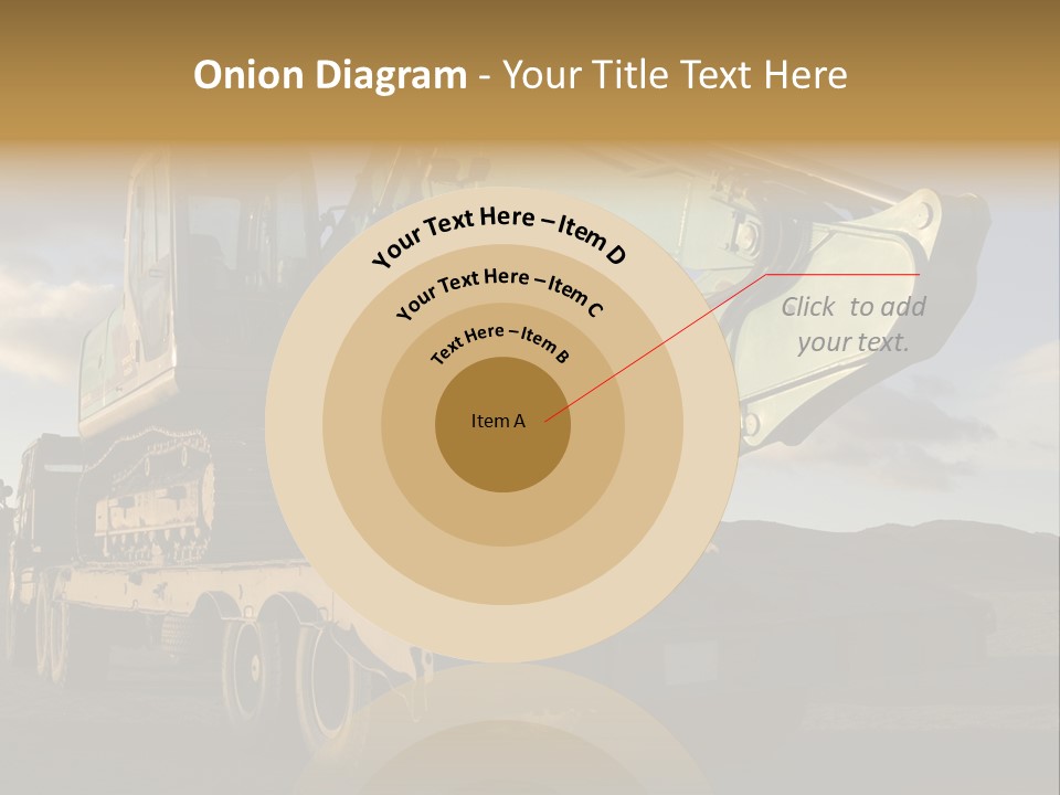 Green Excavator On A Platform PowerPoint Template