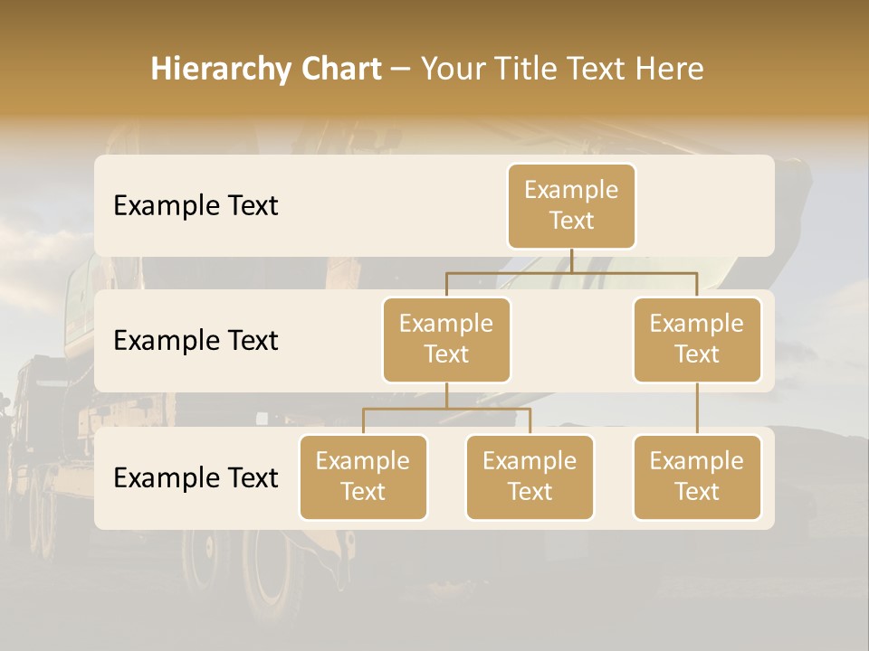 Green Excavator On A Platform PowerPoint Template