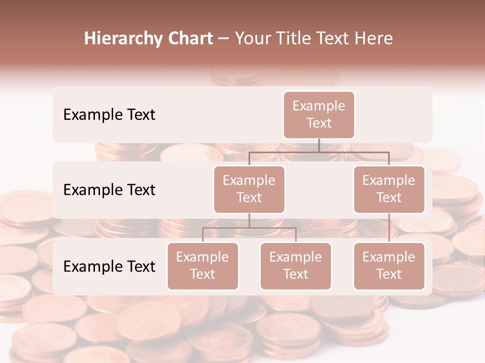 Pile Coins Isolated On White PowerPoint Template