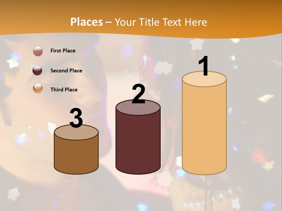 Young Happy Dancing Amorous Couple At Celebration PowerPoint Template