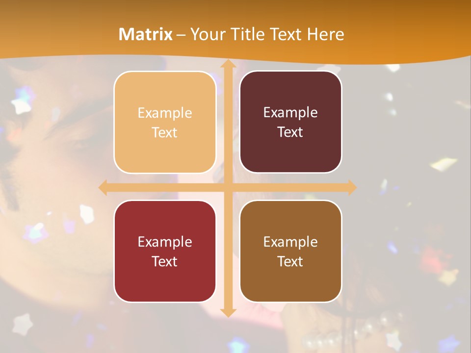 Young Happy Dancing Amorous Couple At Celebration PowerPoint Template