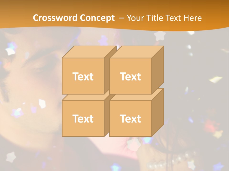 Young Happy Dancing Amorous Couple At Celebration PowerPoint Template
