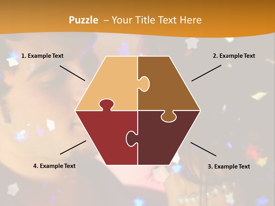 Young Happy Dancing Amorous Couple At Celebration PowerPoint Template