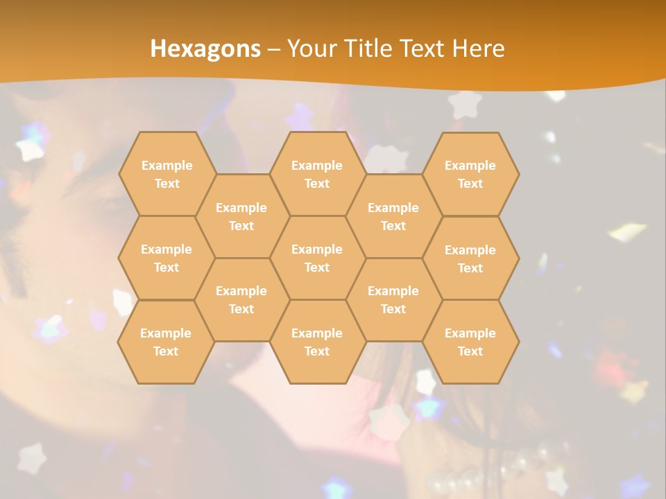 Young Happy Dancing Amorous Couple At Celebration PowerPoint Template