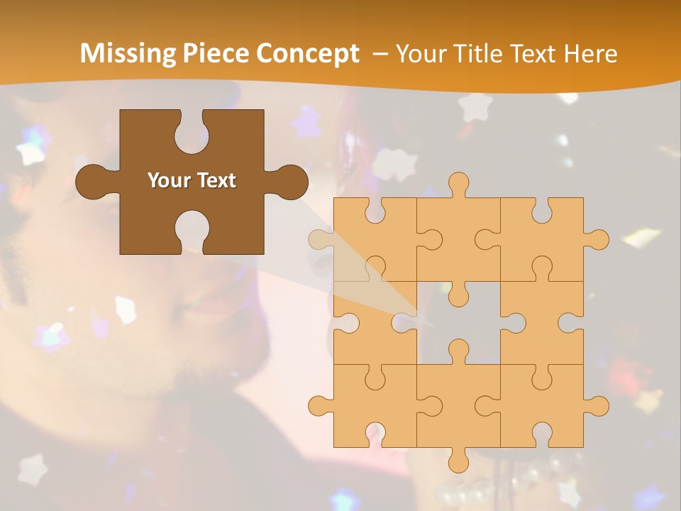 Young Happy Dancing Amorous Couple At Celebration PowerPoint Template