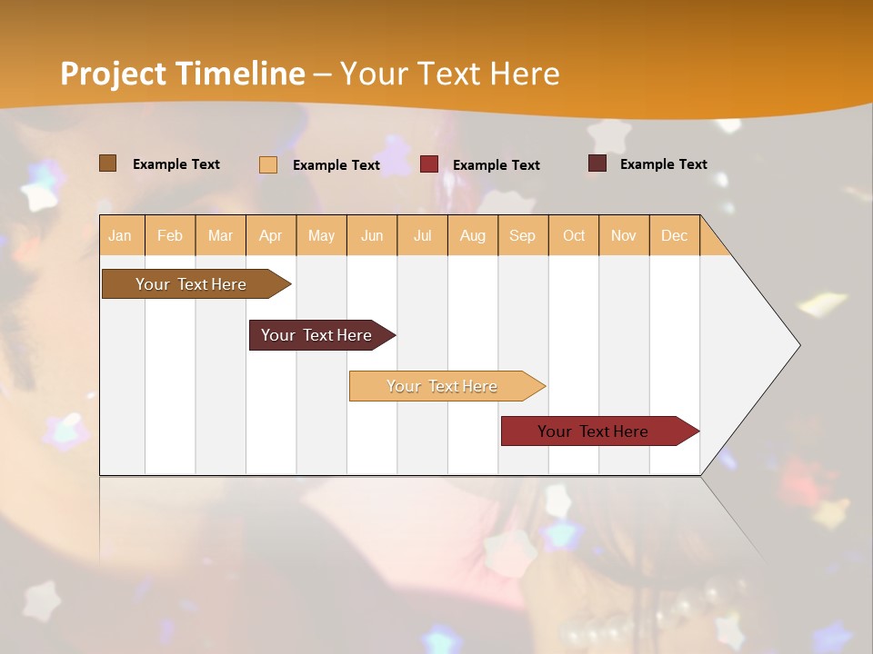 Young Happy Dancing Amorous Couple At Celebration PowerPoint Template