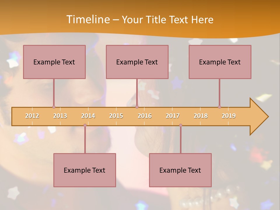 Young Happy Dancing Amorous Couple At Celebration PowerPoint Template