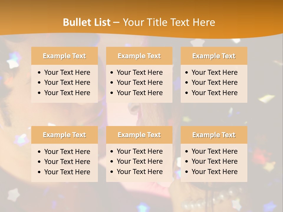 Young Happy Dancing Amorous Couple At Celebration PowerPoint Template