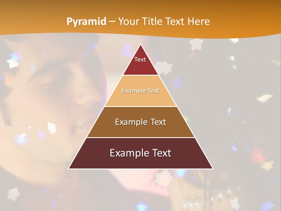 Young Happy Dancing Amorous Couple At Celebration PowerPoint Template