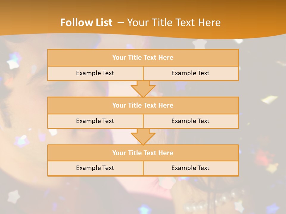 Young Happy Dancing Amorous Couple At Celebration PowerPoint Template