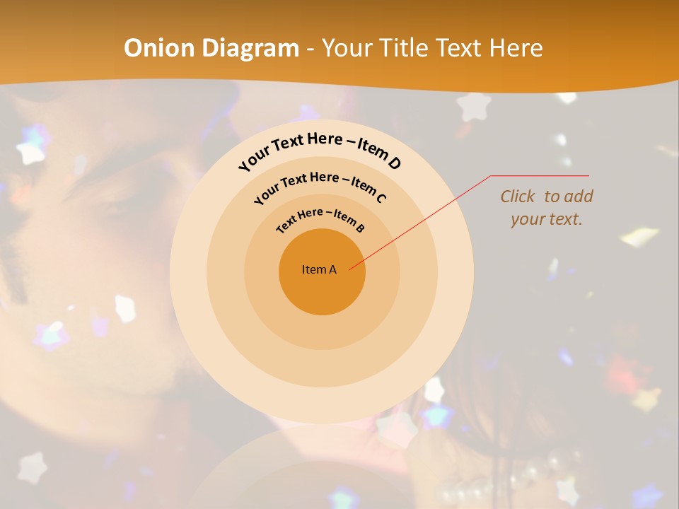 Young Happy Dancing Amorous Couple At Celebration PowerPoint Template