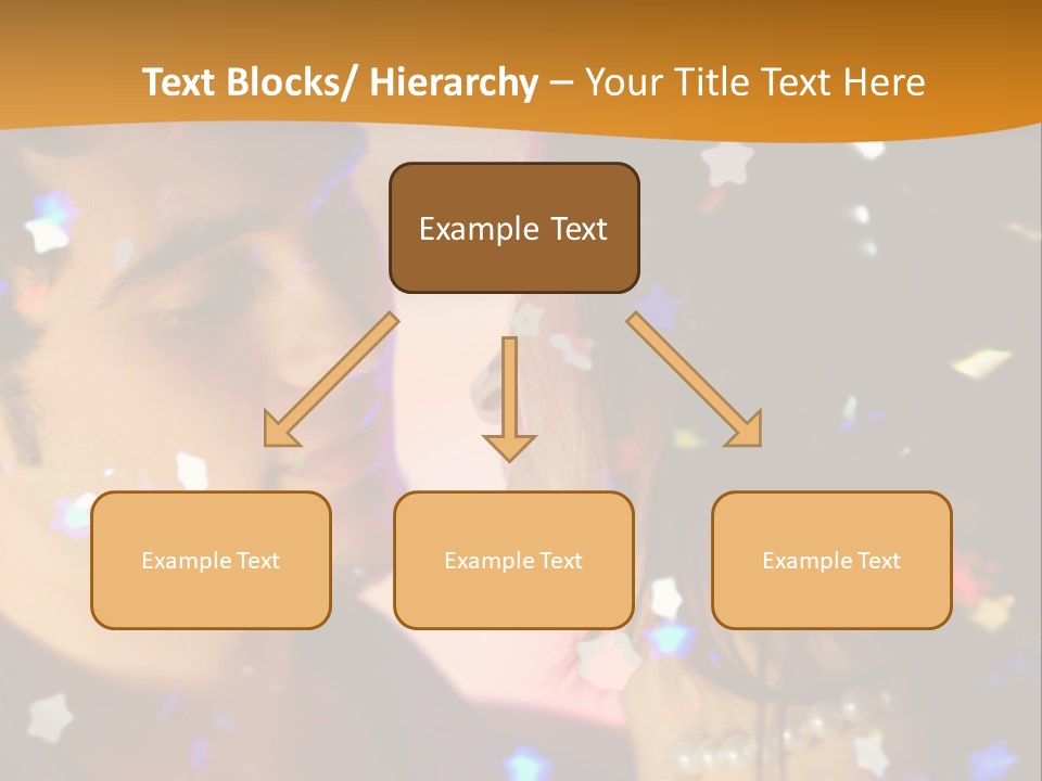 Young Happy Dancing Amorous Couple At Celebration PowerPoint Template