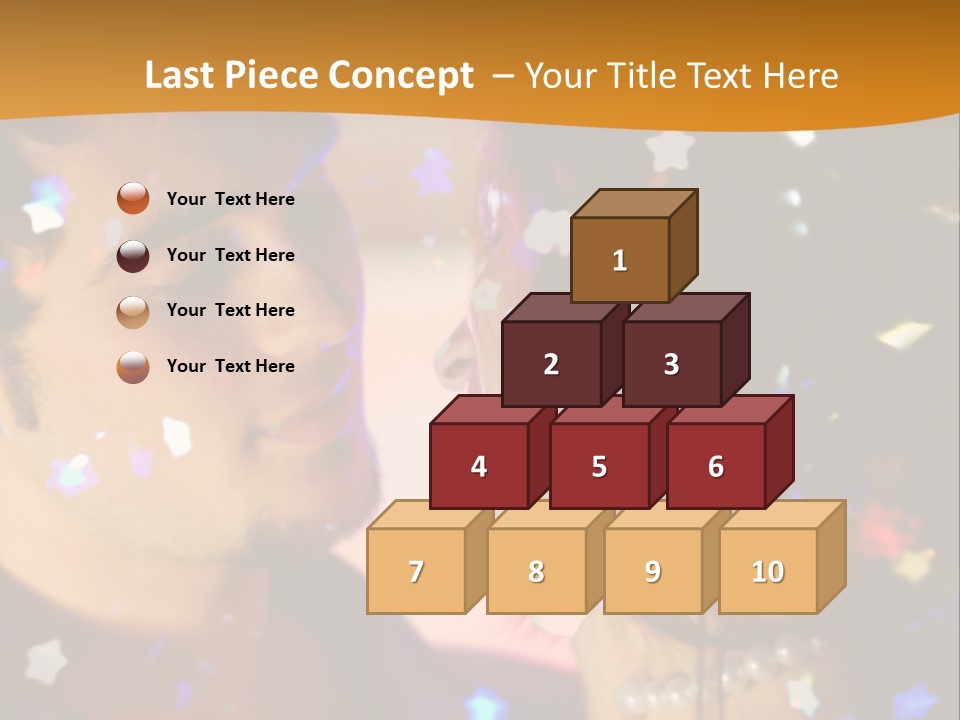 Young Happy Dancing Amorous Couple At Celebration PowerPoint Template