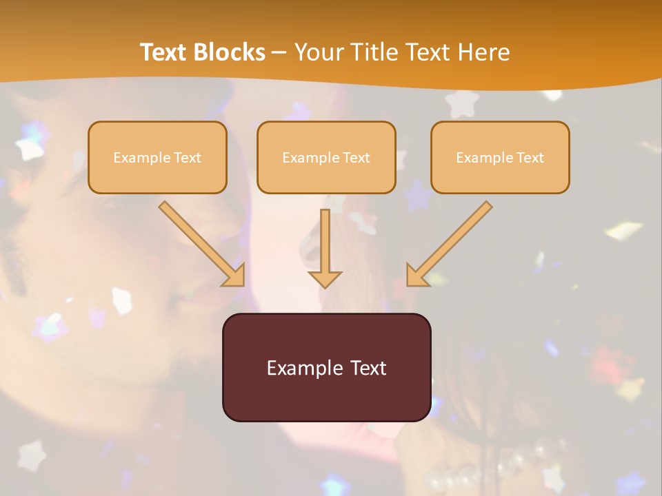 Young Happy Dancing Amorous Couple At Celebration PowerPoint Template