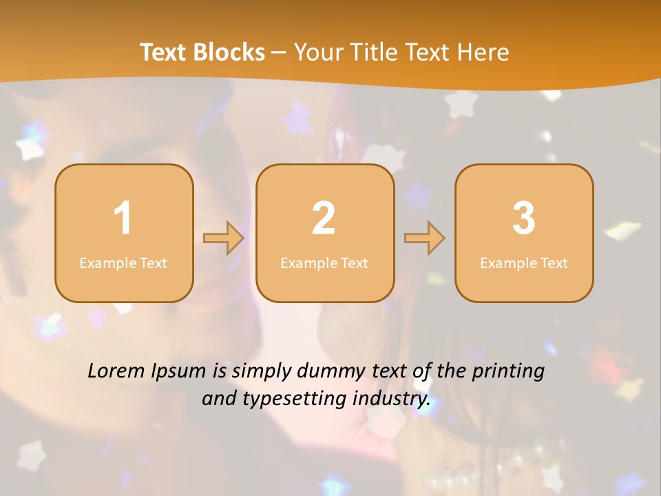 Young Happy Dancing Amorous Couple At Celebration PowerPoint Template