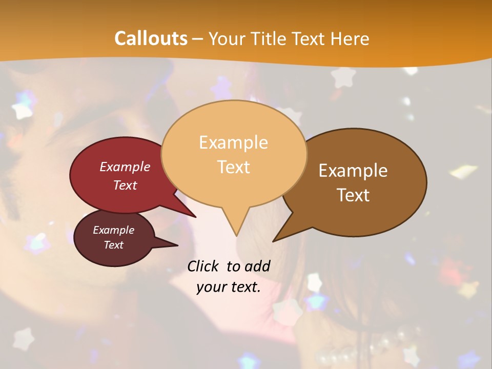 Young Happy Dancing Amorous Couple At Celebration PowerPoint Template