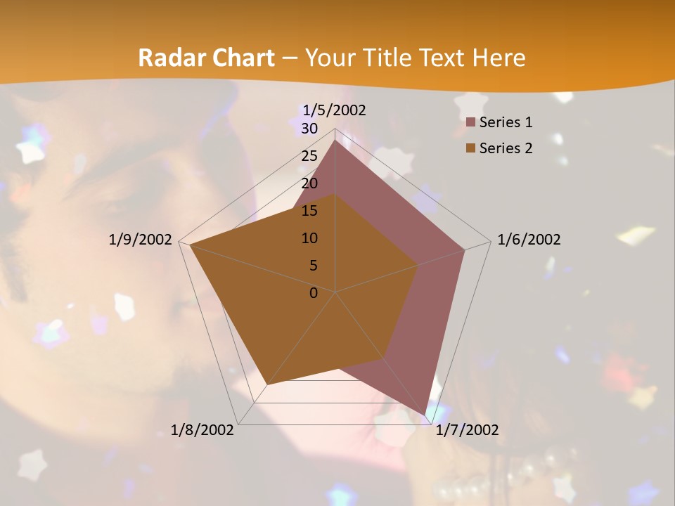 Young Happy Dancing Amorous Couple At Celebration PowerPoint Template