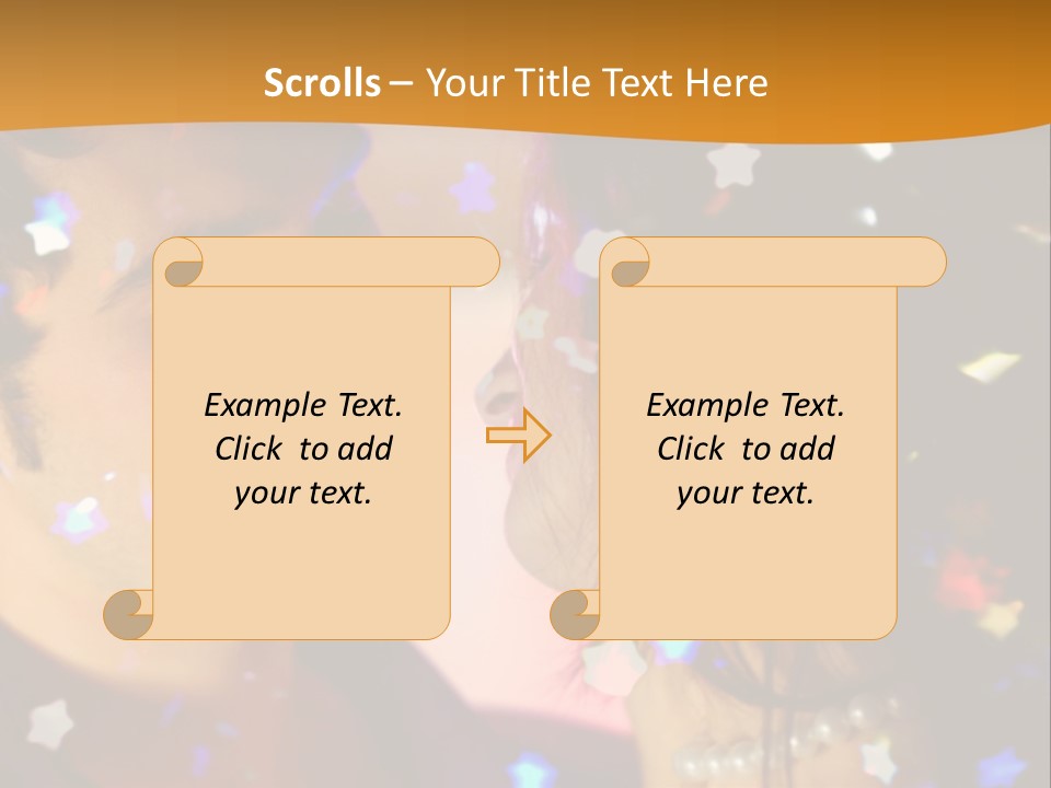 Young Happy Dancing Amorous Couple At Celebration PowerPoint Template